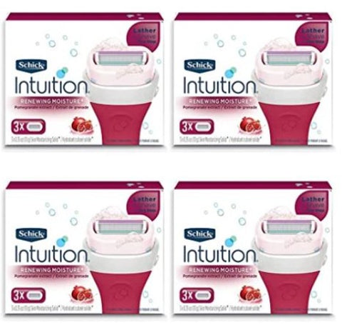 Schick Intuition Island Berry Womens Razor Refills with Acai Berry Extract, 12 count