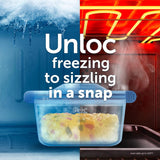 Ziploc Endurables Small Container, 2 Cups, Reusable Silicone Bags and Food Storage Meal Prep Containers-2pack