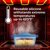 Ziploc Endurables Small Container, 2 Cups, Reusable Silicone Bags and Food Storage Meal Prep Containers-2pack