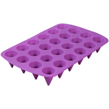 Wilton 24-Cavity Cone Shaped Bite Size Silicone Treat Mold, Purple