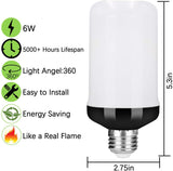 (2 Pack) LED Flame Light Bulb, 4 Modes Fire Light Bulb with Gravity Sensor Flickering Fire, E26/E27 Base