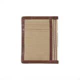 BAEKGAARD Wallet ID Card Case with Bottle Opener, Canvas with Leather Trim