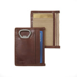 BAEKGAARD Wallet ID Card Case with Bottle Opener, Canvas with Leather Trim