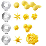 Wilton 4 Tips and 8 Bags Cupcake Frosting Cake Cookie Decorating Set