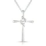 Genuine Diamond Accent Cross Pendant