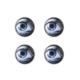 Kikkerland REALISTIC GLASS HUMAN EYE Fridge Magnets, MG44 (2 PACK - Set Of 8)