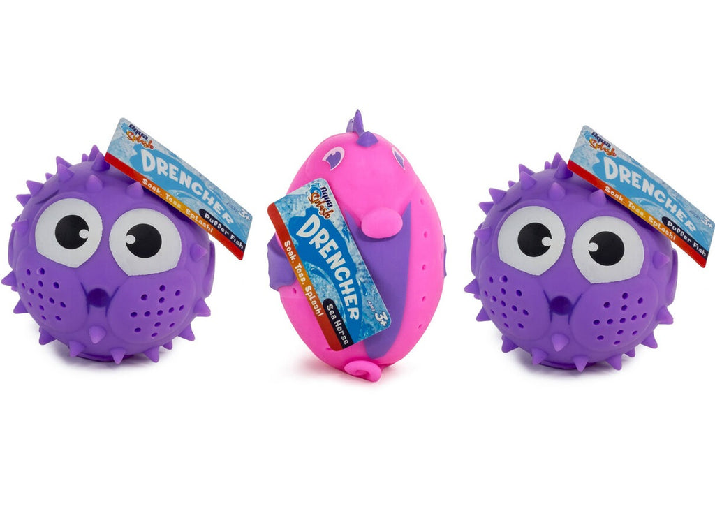 (3 Pack) Aqua Splash Drenchers Splashin' Fish Reusable Water Toys for ...