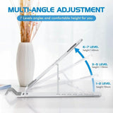 Ergonomic Adjustable Notebook/Laptop Stand, 7 Levels of Height, Easy to Carry, Heat Dissipation Posture