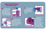 (2 Pack) Wow Cup for Kids, NEW Innovative 360 Spill Free Drinking Cup, BPA Free, 9 Ounce, Pink