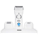 POVOS 3-In-1 Women's Epilator, Cordless Charging Wet & Dry Electric Hair Removal & Shaver