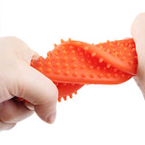 (2 Pack) Pet Bath Brush Soft Silicone Rubber Grooming Brush Short Hair Cats Dogs
