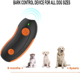 Dog Barking Deterrent Device, Portable Rechargeable Ultrasonic Anti Barking Dog Training Tool, Laser Toy For Cat and Dog, Orange & Black