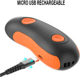 Dog Barking Deterrent Device, Portable Rechargeable Ultrasonic Anti Barking Dog Training Tool, Laser Toy For Cat and Dog, Orange & Black