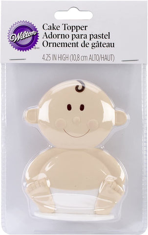 Wilton Baby Face Cake Topper Shower Keepsakes, 1 Ct