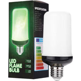 (2 Pack) LED Flame Light Bulb, 4 Modes Fire Light Bulb with Gravity Sensor Flickering Fire, E26/E27 Base