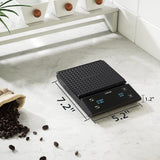 Luisun Coffee Scale with Timer, Digital Espresso Coffee Scale Pour Over Drip, 3kg/0.1g High Precision with Back-Lit LCD Display