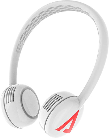 Portable Neck Fan, Rechargeable, 3 Speeds, Adjustable Headphone Design, Mini Personal Fan (White)