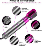 5-in-1 Hair Dryer Brush, Negative Ionic Blow Dryer & Volumizer Styler, Hot Air Brush & Curling Iron