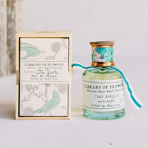Library of Flowers Eau de Parfum Artisanal Perfumes, 1.69 fl oz, True Vanilla / Forget Me Not