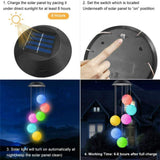 Solar Powered Wind Chime with Color Changing Crystal Balls LED Lights