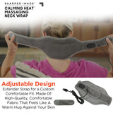 Sharper Image Calming Heat Massaging Neck Wrap, Grey