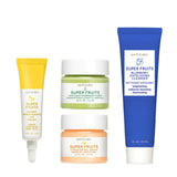 Earth to Skin Super Fruits Starter Kit - Blueberry Exfoliating Cleanser, Citrus Day Cream, Avocado Overnight Mask & Banana Eye Cream