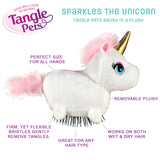 Tangle Pets Detangling Hair Brush for Kids, Unicorn