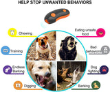 Dog Barking Deterrent Device, Portable Rechargeable Ultrasonic Anti Barking Dog Training Tool, Laser Toy For Cat and Dog, Orange & Black