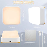 LED Dimmable Touch / Tap Lamp Bedside Light with Touch Control, USB Rechargeable Minimalist Night Light