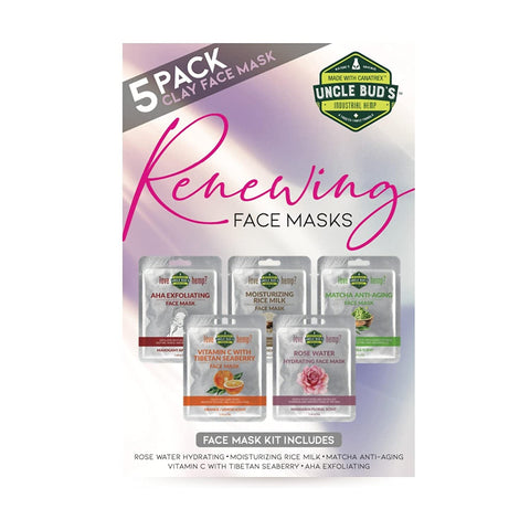 Uncle Bud's 5 Pack Renewing Clay Face Mask Kit