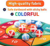 Bootatex Dart Board 13 Inches with Attachable Scoreboard - Set for Kids with 8 Sticky Balls, Safe Classic Dartboard Throwing Game