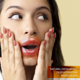 Orange Collagen Vegan Lip Mask and Lip Scrub Kit – 15 Pairs - Exfoliate and Moisturize for Dry Lips with Gel Lip Pads