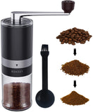 Manual Coffee Grinder with adjustable Coarse Setting, Ceramic Burr Grinder for French Press, Drip Coffee, Aeropress by Ingeware, Black