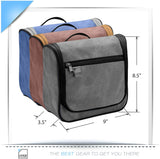 Lewis N. Clark Brushed Twill Hanging Toiletry Kit Bag for Travel Accessories, Shampoo, Cosmetics + Personal Items, Blue