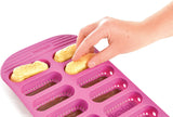 Mastrad Paris Mini Eclairs Kit - 16 Mini Eclair Mold, 1 Deco-Pocket with 3 Tips