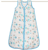 aden + anais Cozy Slumber Muslin Four Layer Sleeping Bag, Blue Multi-Color, Large