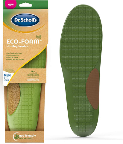 Dr. Scholl’s Eco-Foam Insoles for Men, Shoe Inserts Made with Sustainable and Recycled Material, Men's 8-14