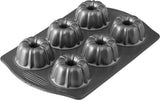 Wilton Nonstick Mini Fluted Tube Pan 6-Cavity Mini Bundt Cake Mold Bakeware