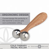 Cold Therapy Facial Roller, Stainless Steel Easy-Glide Massage Balls Reduce Inflammation & Puffiness