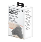 Sharper Image Calming Heat Massaging Neck Wrap, Grey