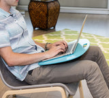 Honey-Can-Do Portable Laptop Lap Desk with Handle, Light Blue, 23" x 16" x 2.5"
