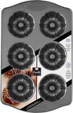Wilton Nonstick Mini Fluted Tube Pan 6-Cavity Mini Bundt Cake Mold Bakeware