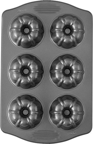 Pastry Tek Silicone Mini Bundt Cake Baking Mold - 6-Compartment