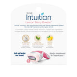 (4 Pack) Schick Intuition 4-Blade Lemon Berry Breeze Razor Cartridge Refills, 3ct