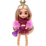 Barbie Extra Minis Doll with Blonde Hair in Shimmery Dress & Furry Shrug with Accessories