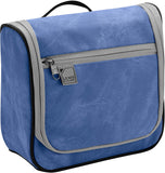 Lewis N. Clark Brushed Twill Hanging Toiletry Kit Bag for Travel Accessories, Shampoo, Cosmetics + Personal Items, Blue