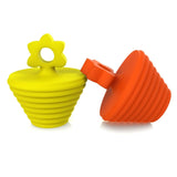 Universal Tub Stopper for Bathtub | Bathroom Sink Drain Plug Bath Stopper 2 Pack - Silicone (Yellow and Orange)