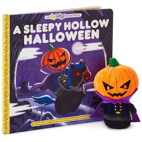 itty bittys a Sleepy Hollow Halloween Storybook Set with Headless Horseman Pumpkin Stuffed Toy