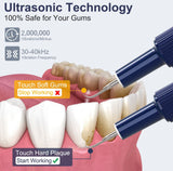 Ultrasonic Dental Calculus Remover Teeth Cleaning Kit, Portable Professional Plaque Tartar Remover with 4 Modes and Replaceable Clean Heads