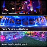 (4 Pack) Multicolor Accent Submersible Waterproof LED Lights Remote Controlled